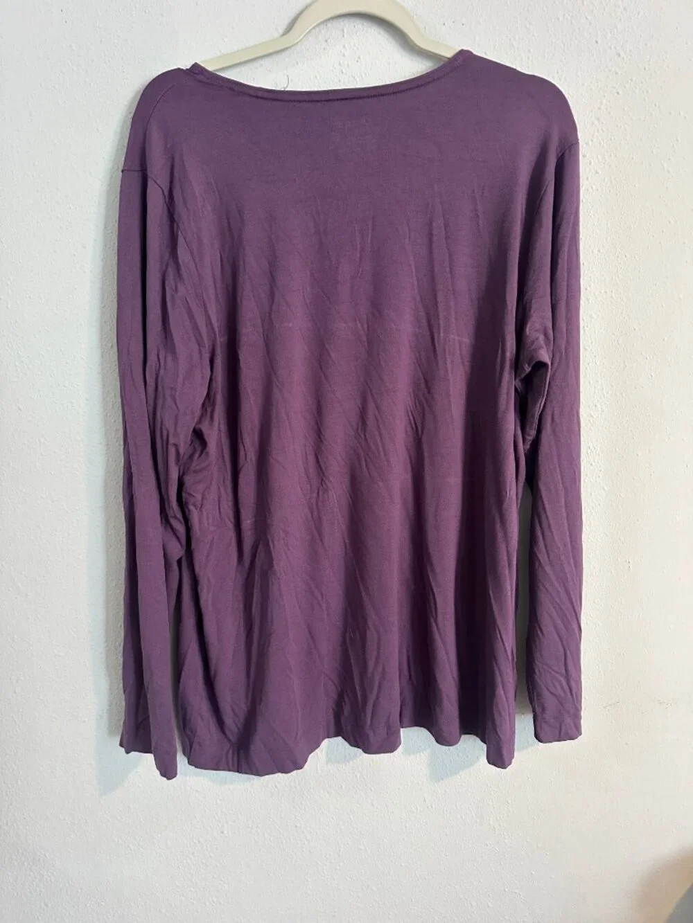 Chico’s Ultimate Tee Purple Long Sleeve Top Size XL (Chico’s 3) Rayon Stretch - Picture 5 of 7